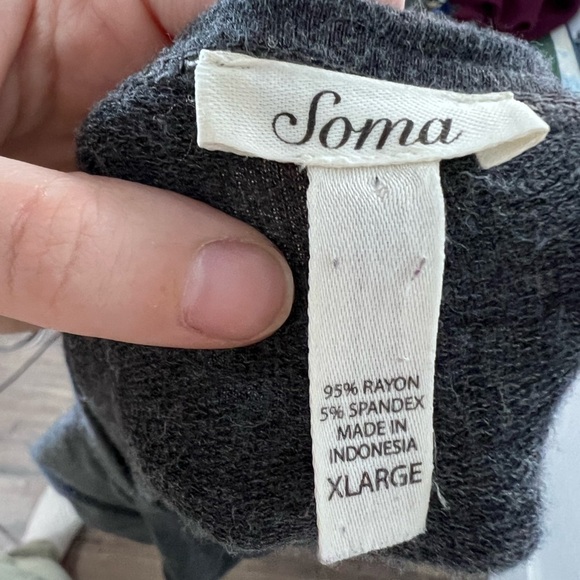 Soma French Terry Cutout Tunic Heather Quartz - Picture 7 of 8